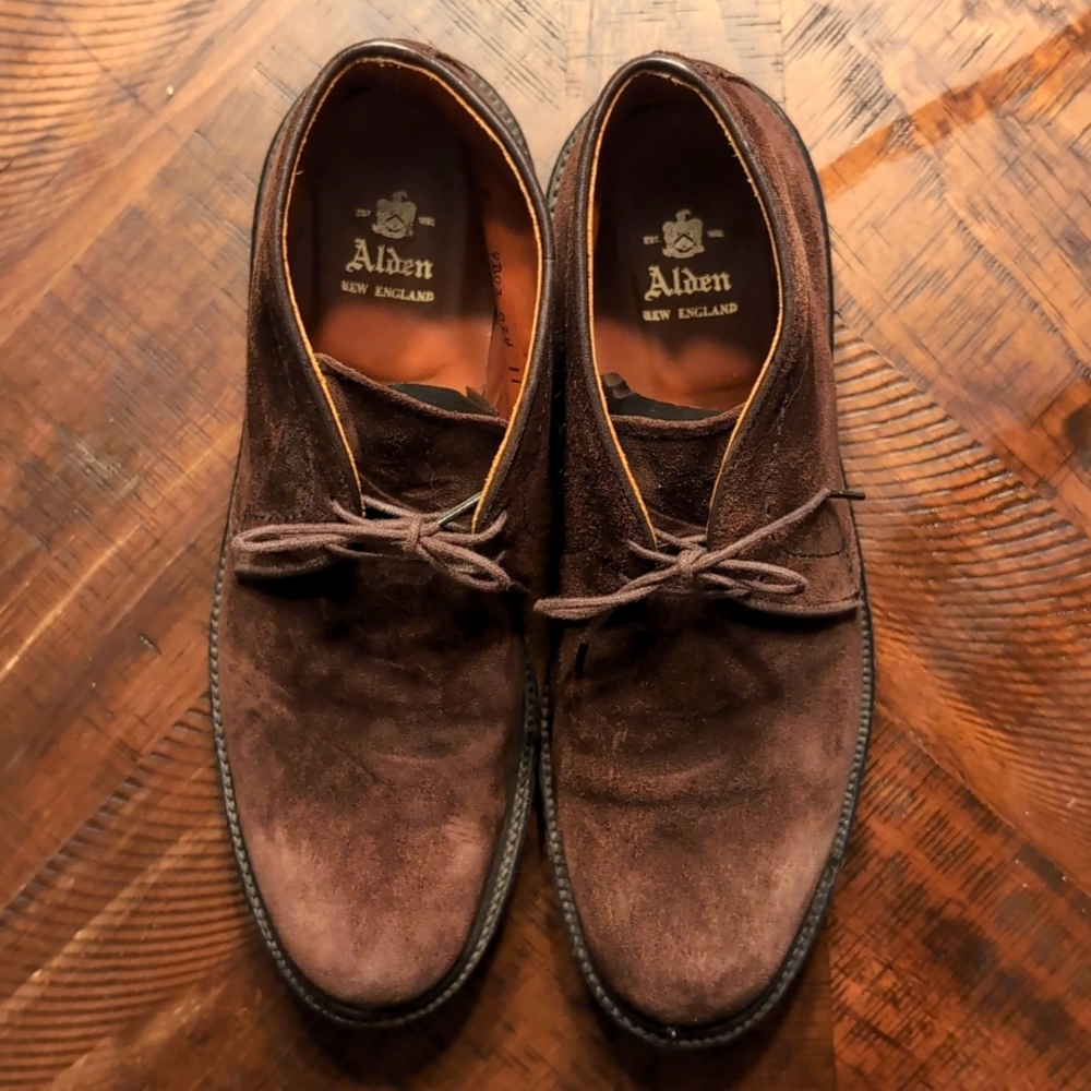 Alden 1273S Chukka Boot Size 8 Dark Brown Suede